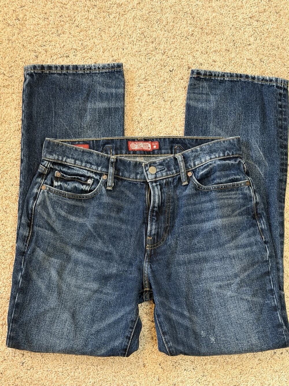 Lucky Legend Jeans Hand Crafted Cinch Back Men's 31x32 Easy Rider Bootcut Y2K